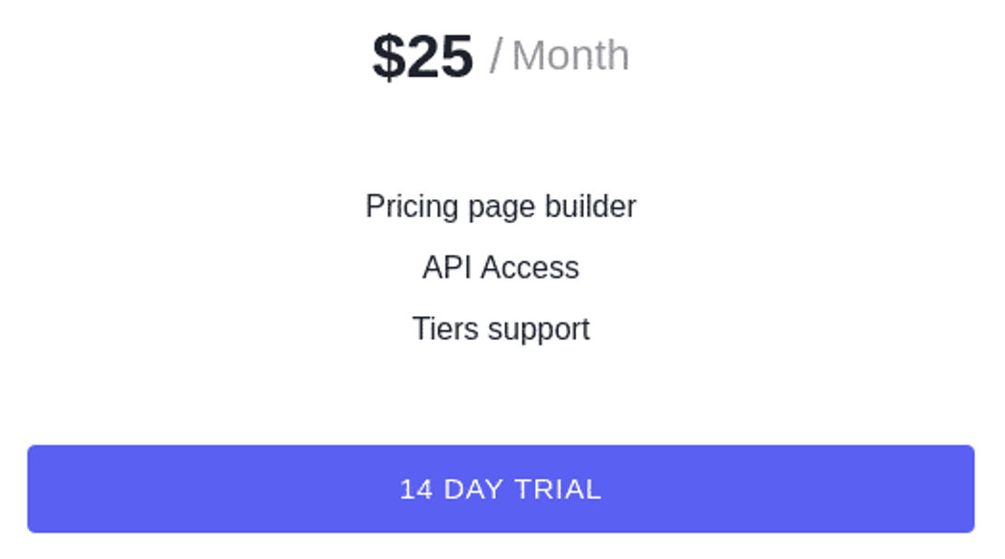 Tiers.io pricing