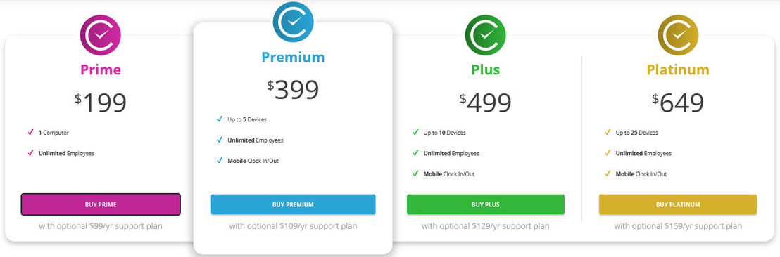 TimeClick pricing