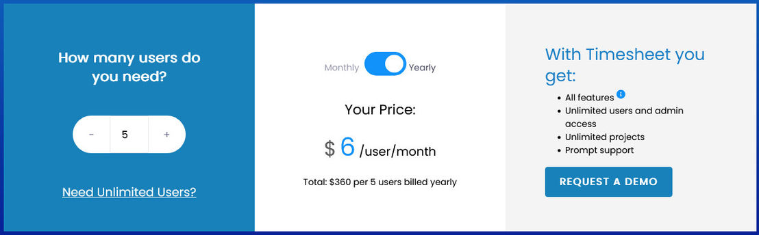 Timesheet by Technuf pricing