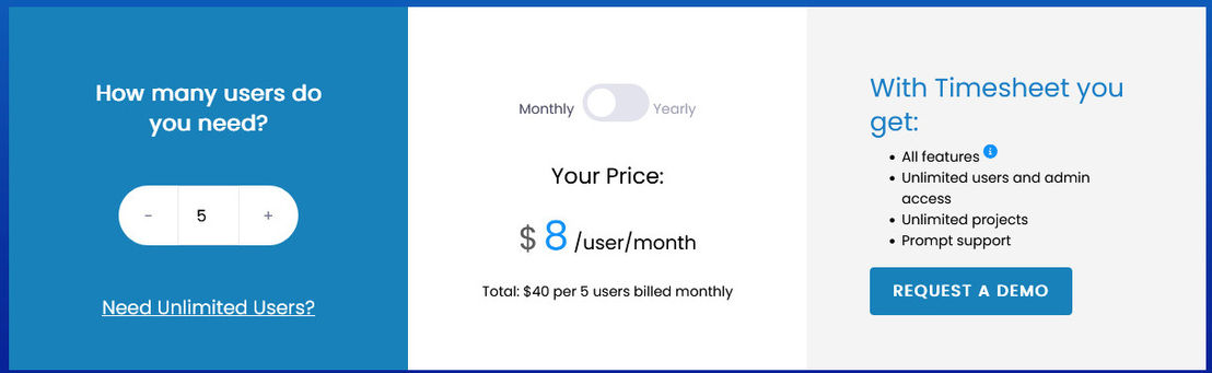 Timesheet by Technuf pricing