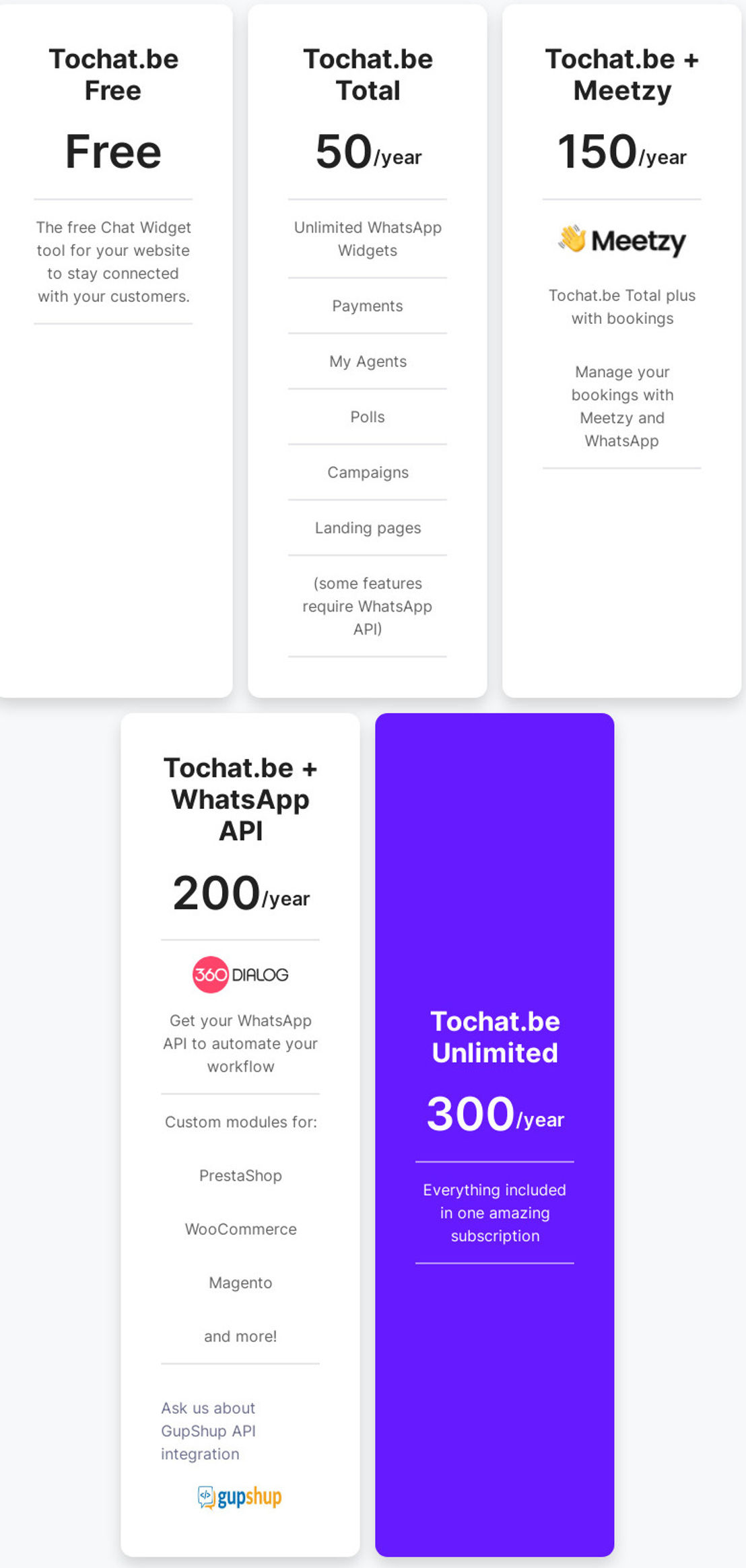 tochat-be pricing