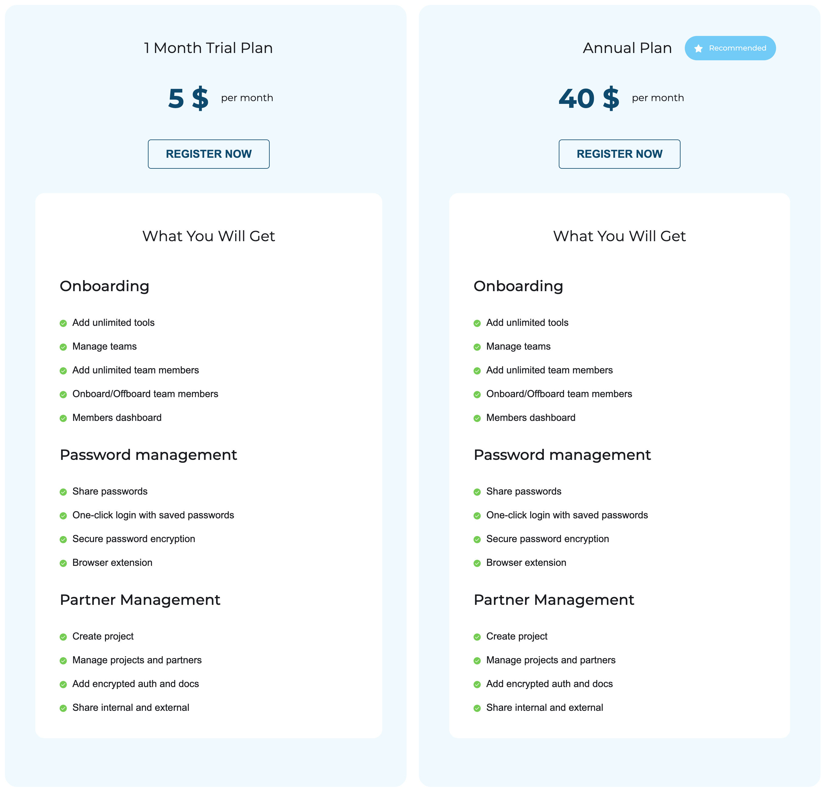 TOOLUP pricing