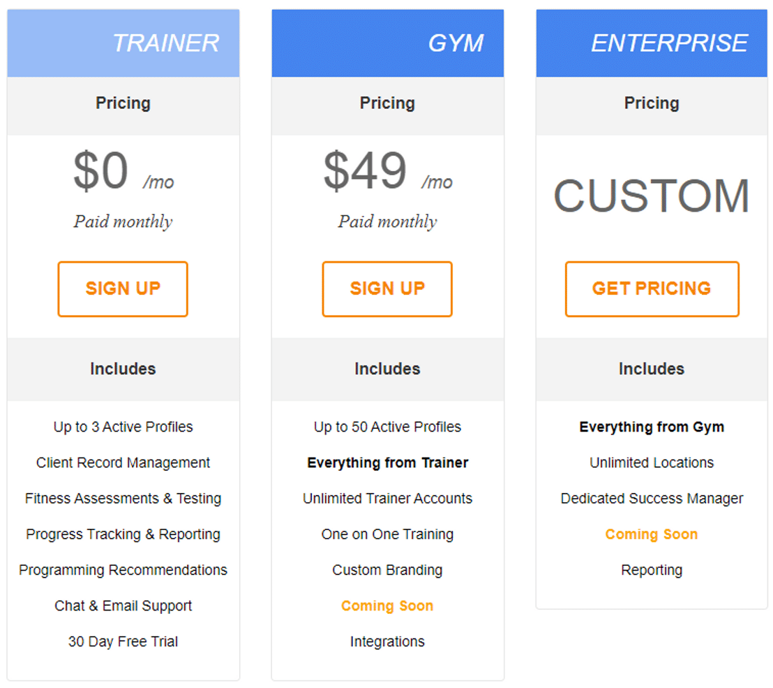 TrainerMetrics pricing
