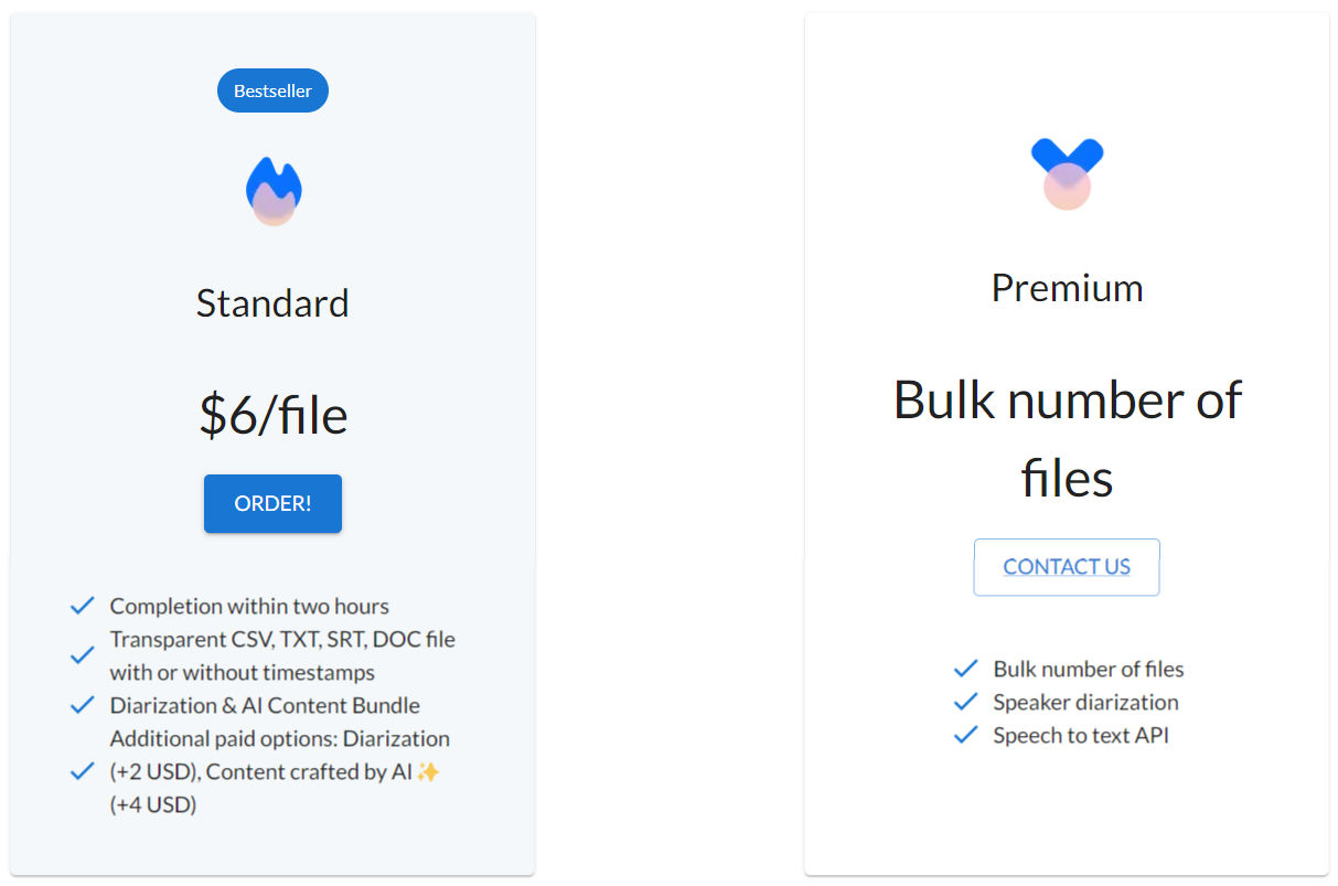 Transcriptmate pricing