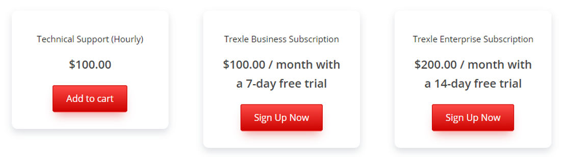 Trexle pricing