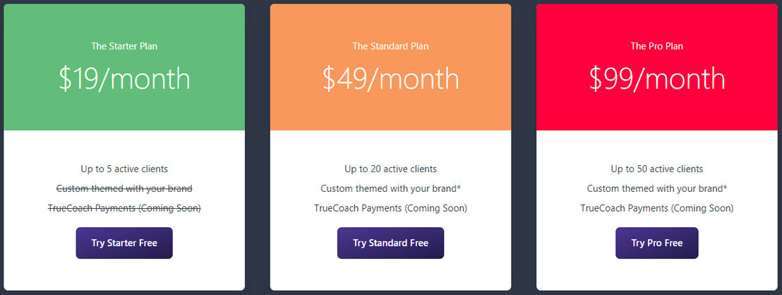 truecoach pricing