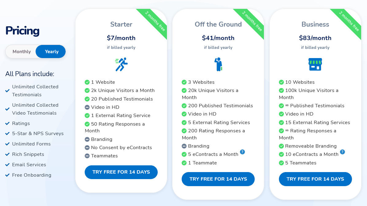 Trust pricing