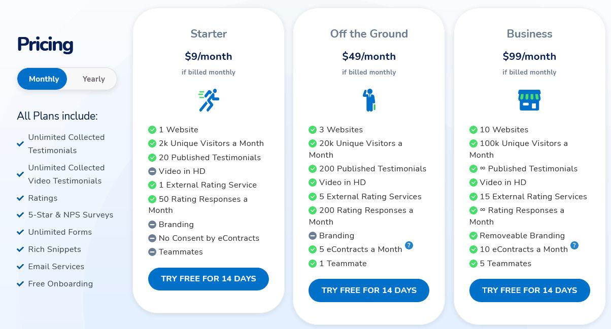 Trust pricing