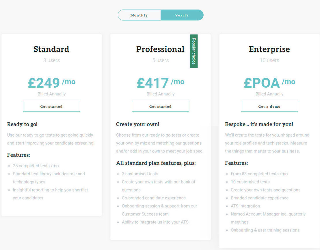 Tungl pricing