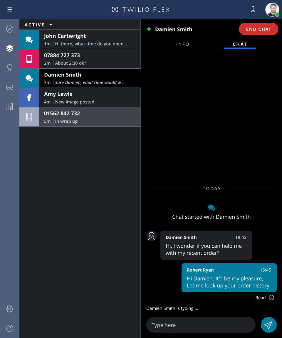 Twilio Flex Demo - Twilio Flex - Chat