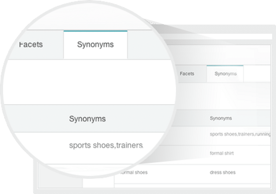 Unbxd screenshot: Add synonyms and dynamic filters to searches-thumb