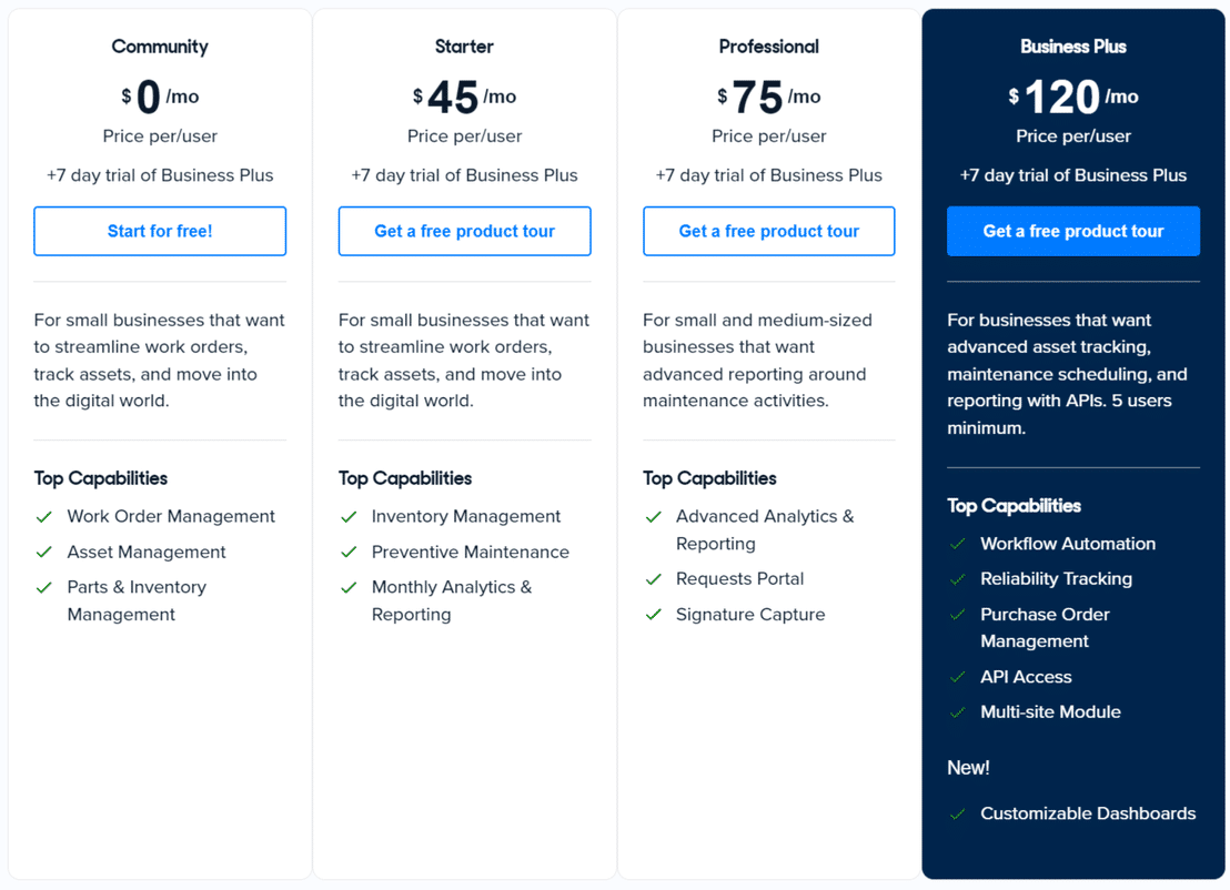 UpKeep pricing