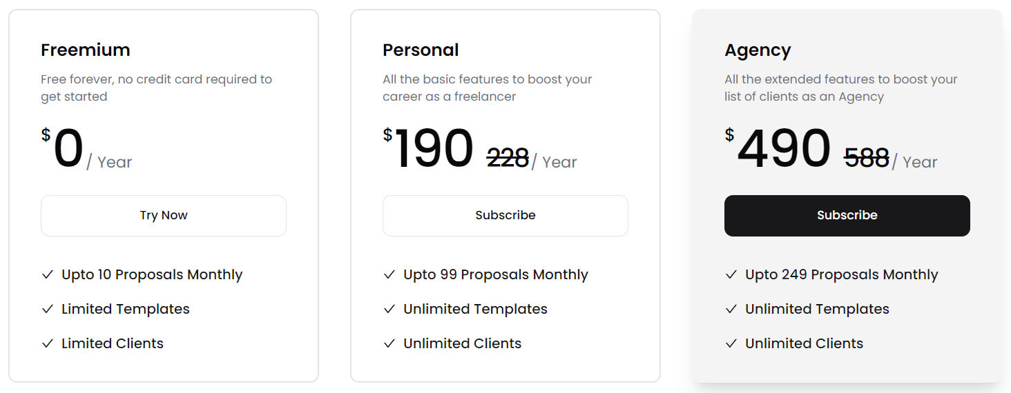 uProposalGpt pricing