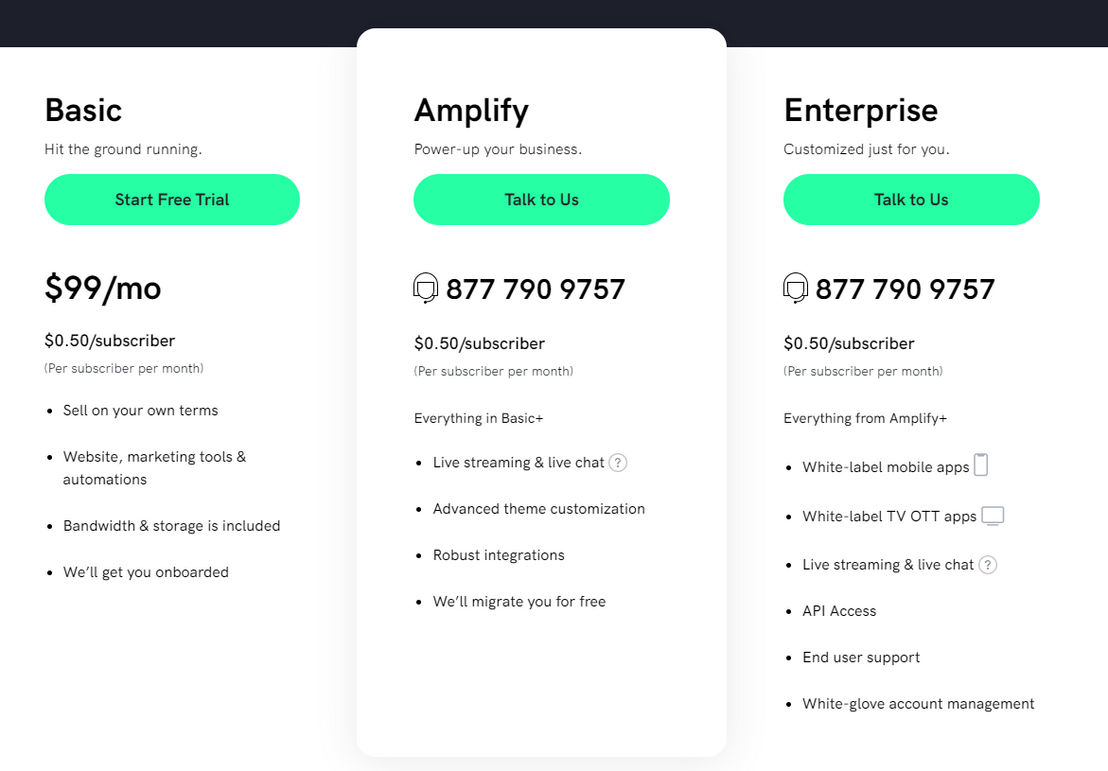 Uscreen pricing