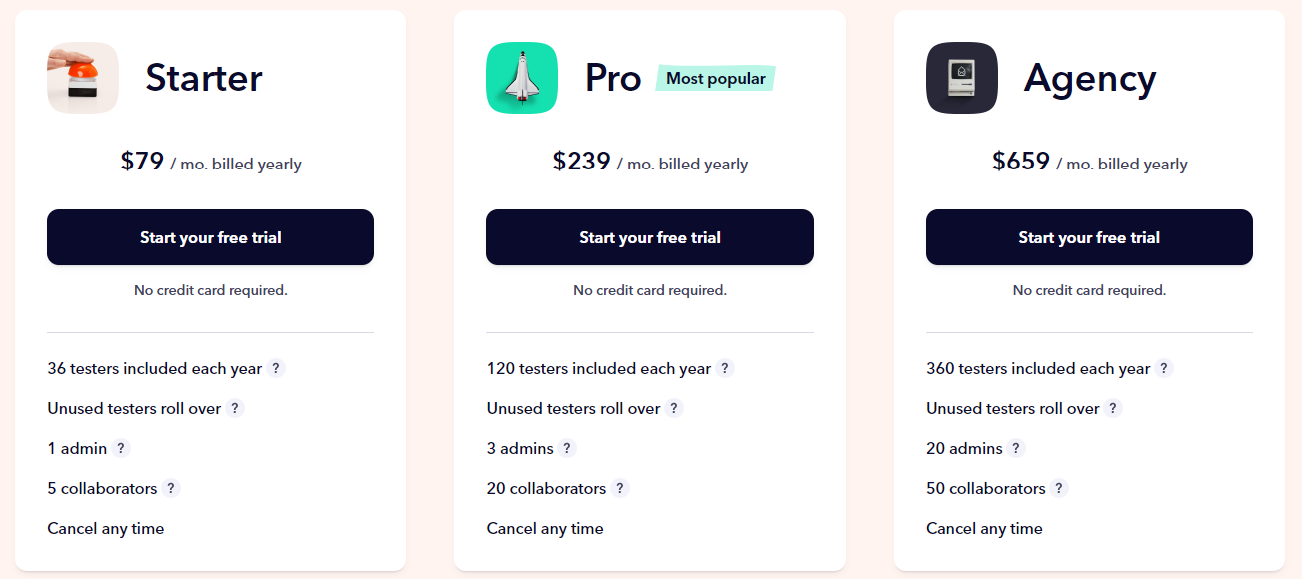 Userbrain pricing