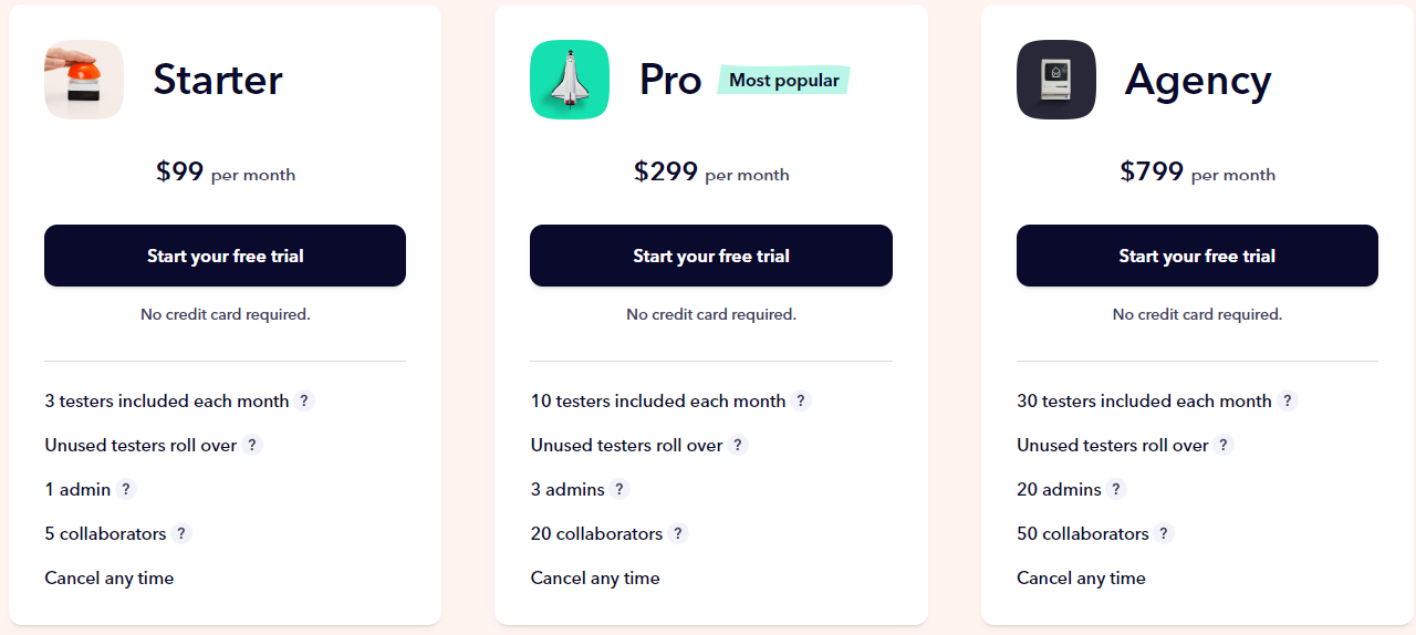 Userbrain pricing