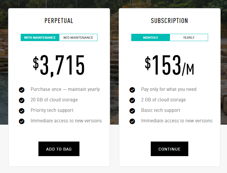 Vectorworks Landmark pricing