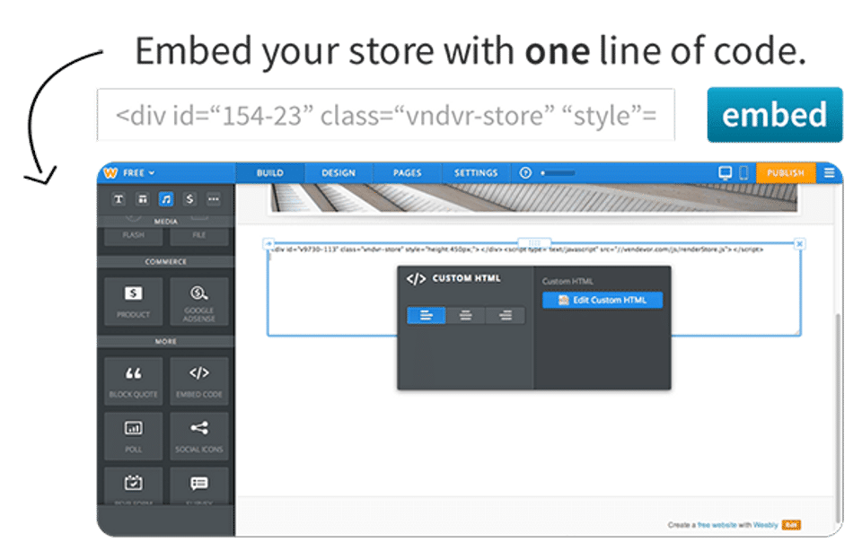 Embed your Store with one line of code-thumb