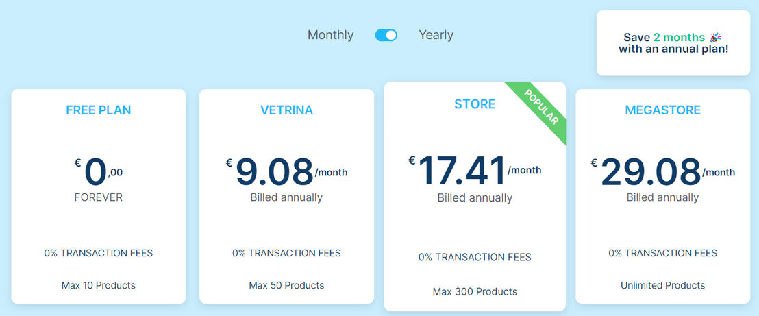 vetrina-live pricing