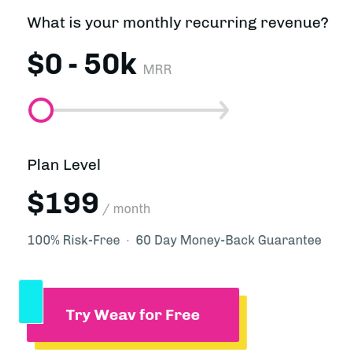 Weav pricing