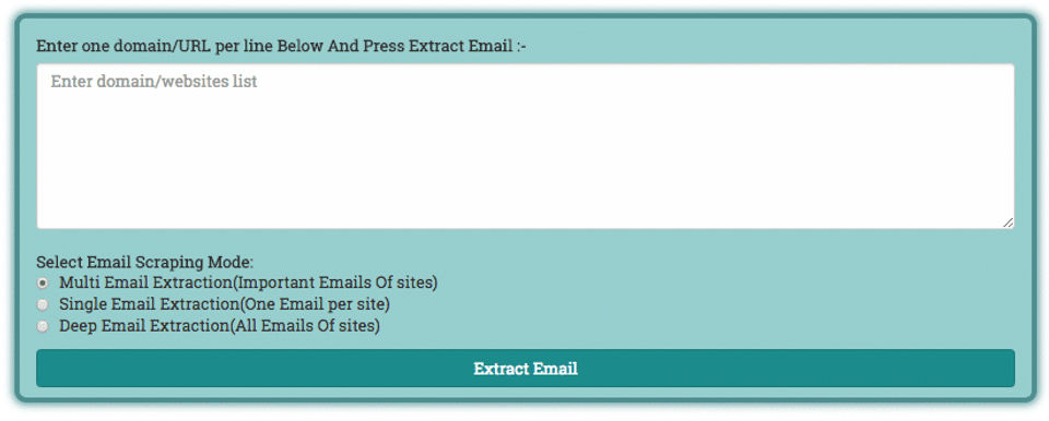 Web Email Extractor screenshot