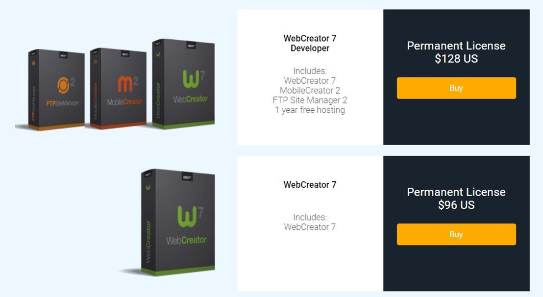 webcreator-7 pricing