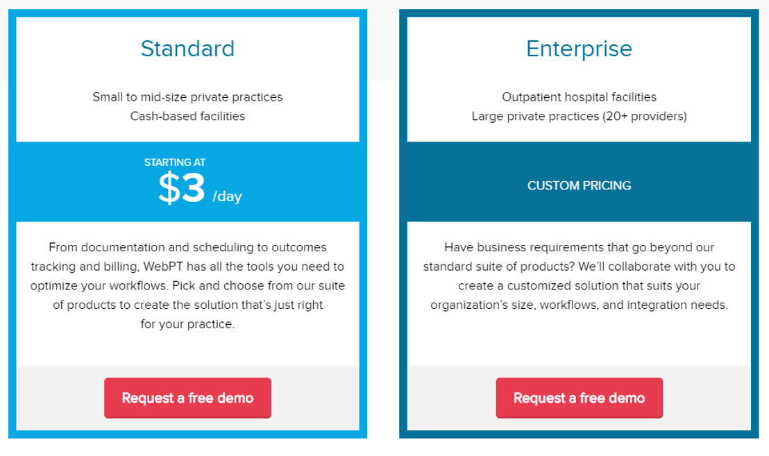 WebPT pricing