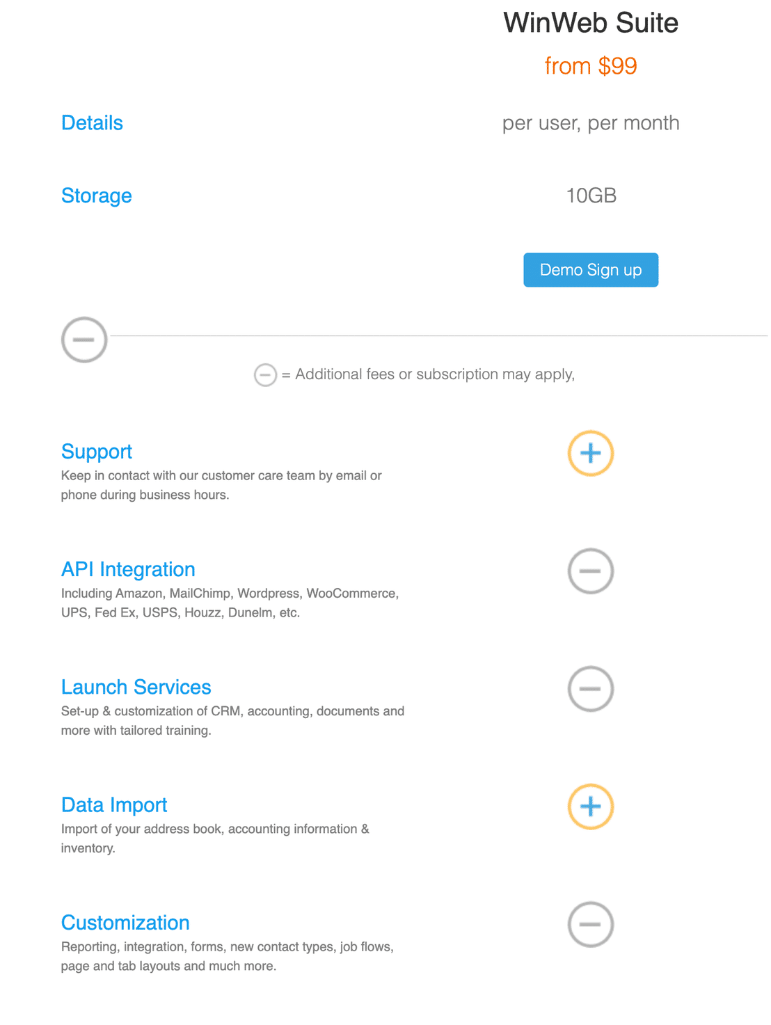 WinWeb pricing