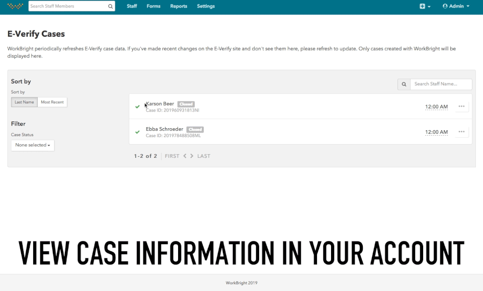 Case info