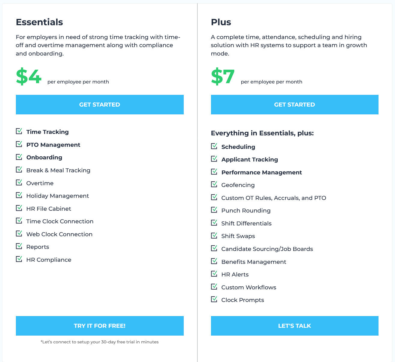 WorkforceHUB pricing