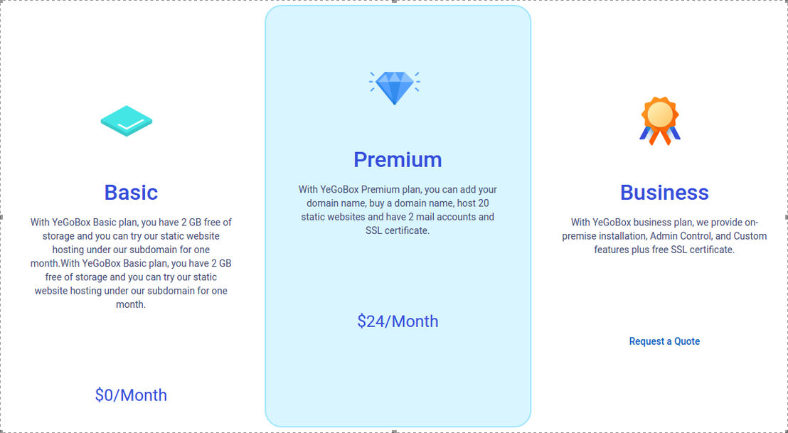 YeGoBox pricing