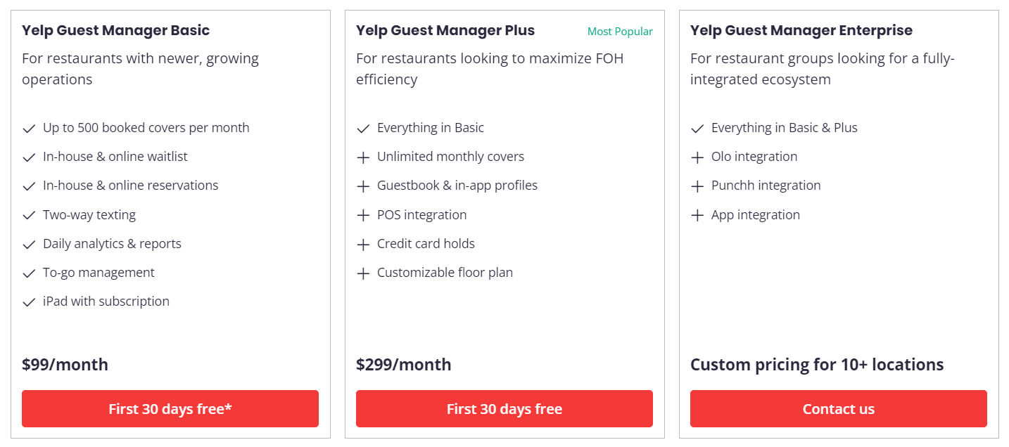 yelp-guest-manager pricing