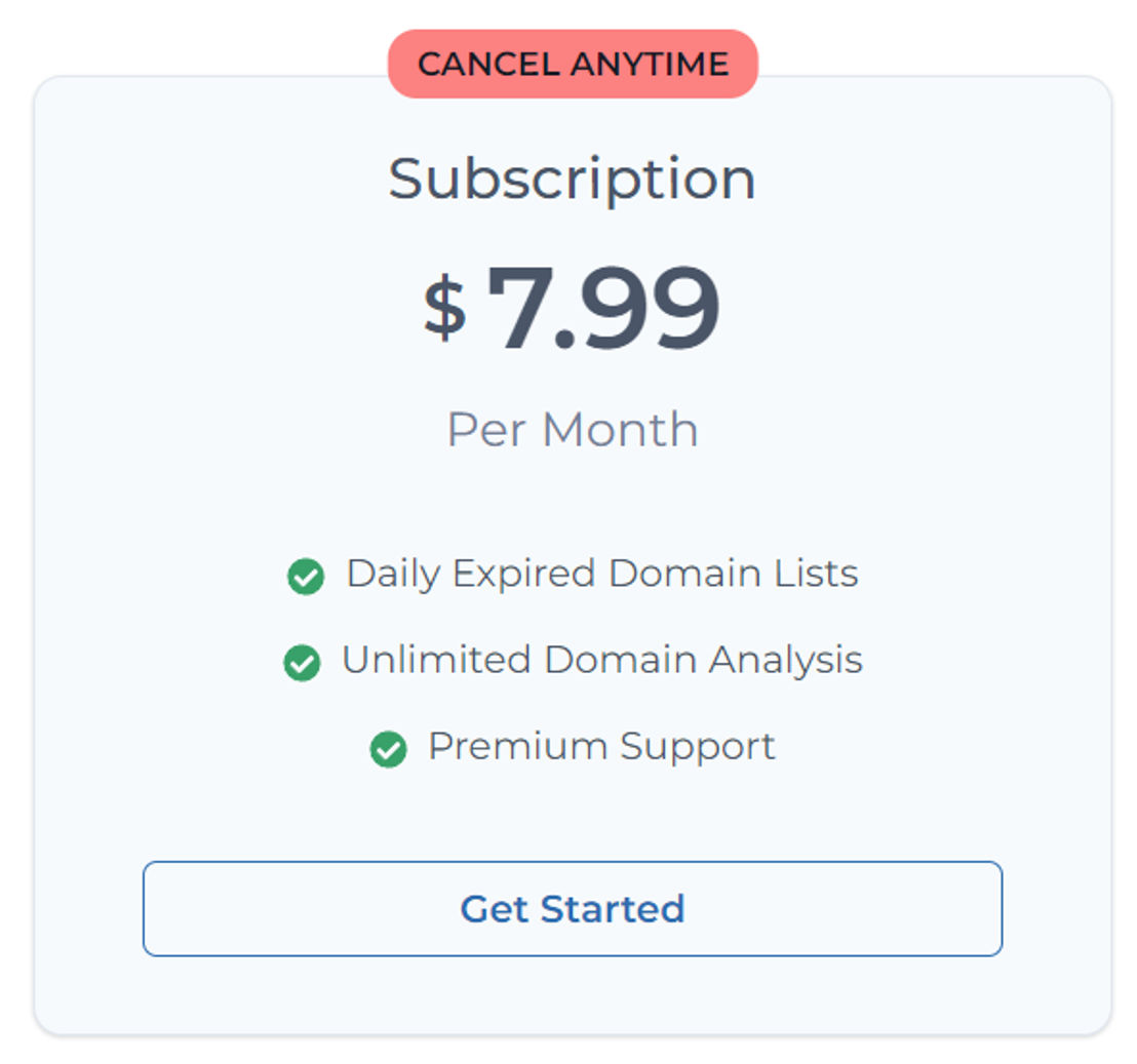 yesterday's Domains pricing