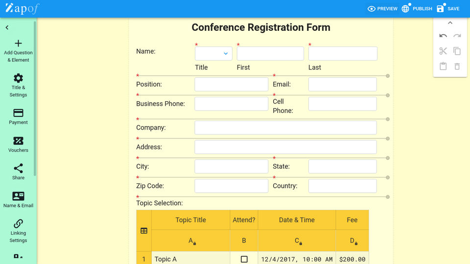 Conference Registration Form