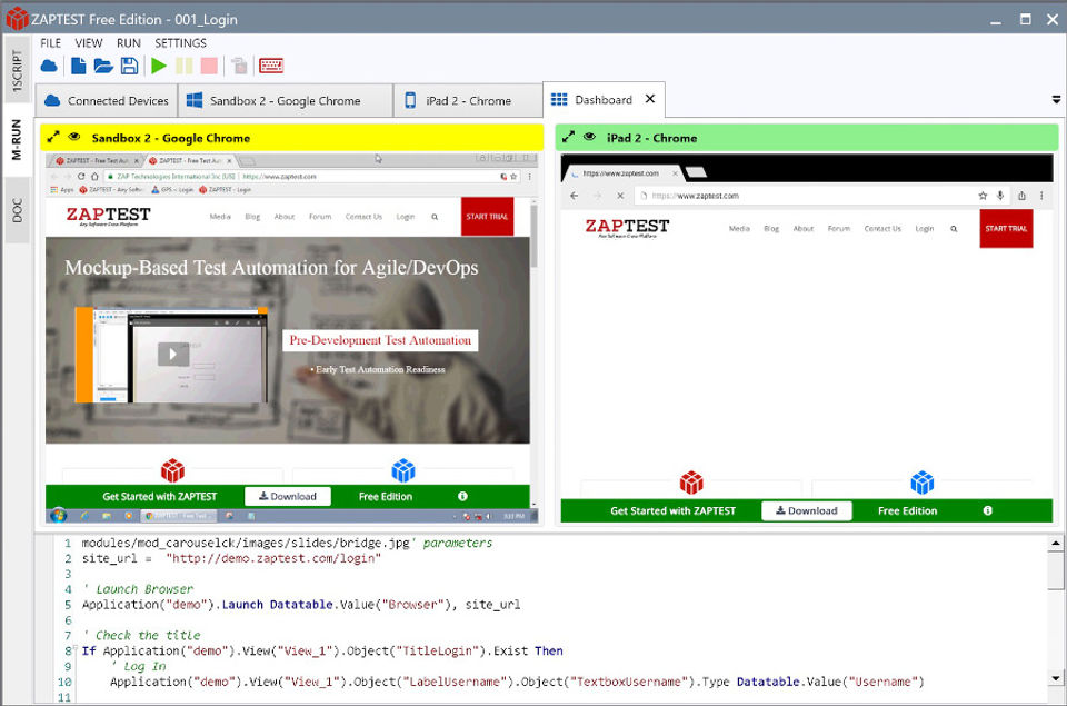 ZAPTEST screenshot