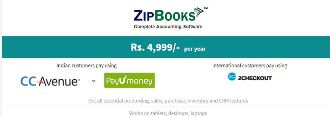 ZipBooks pricing