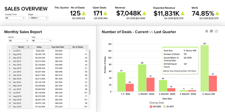 Zoho CRM Plus screenshot