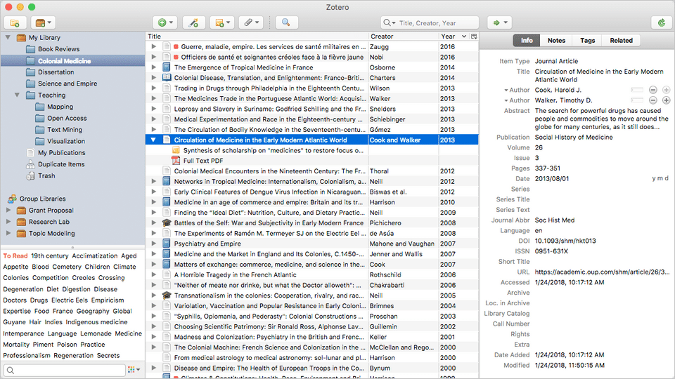 Zotero screenshot